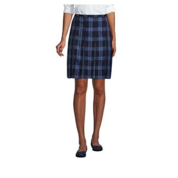 Lands' End Women's Plaid Box Pleat Skirt, School Uniform, NWT - Picture 1 of 2